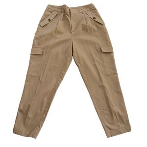 REITMANS linen blend cargo pants tan sand color size 14 F1